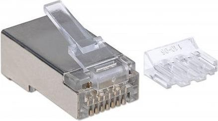 Konektorë RJ45 Intellinet 790680, Cat6A STP, 90 copë, argjendtë