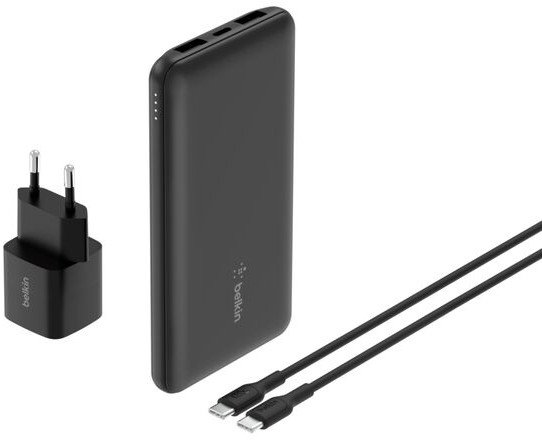 Powerbank Belkin 10K, 25W, 10000mAh, me kabllo USB C 1m