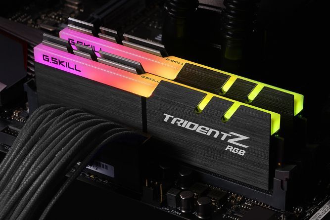 Memorie G.Skill Trident Z RGB, DDR4, 16 GB, 3200 MHz, CL16, F4-3200C16D-16GTZRX
