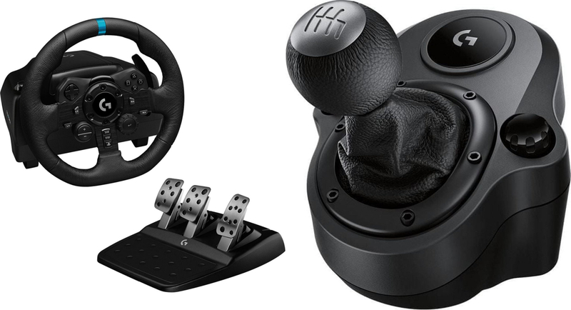Timon Logitech G923 PS5/PS4/PC (941-000149) + Ndërrues i shpejtësive G29, G920 Driving Force