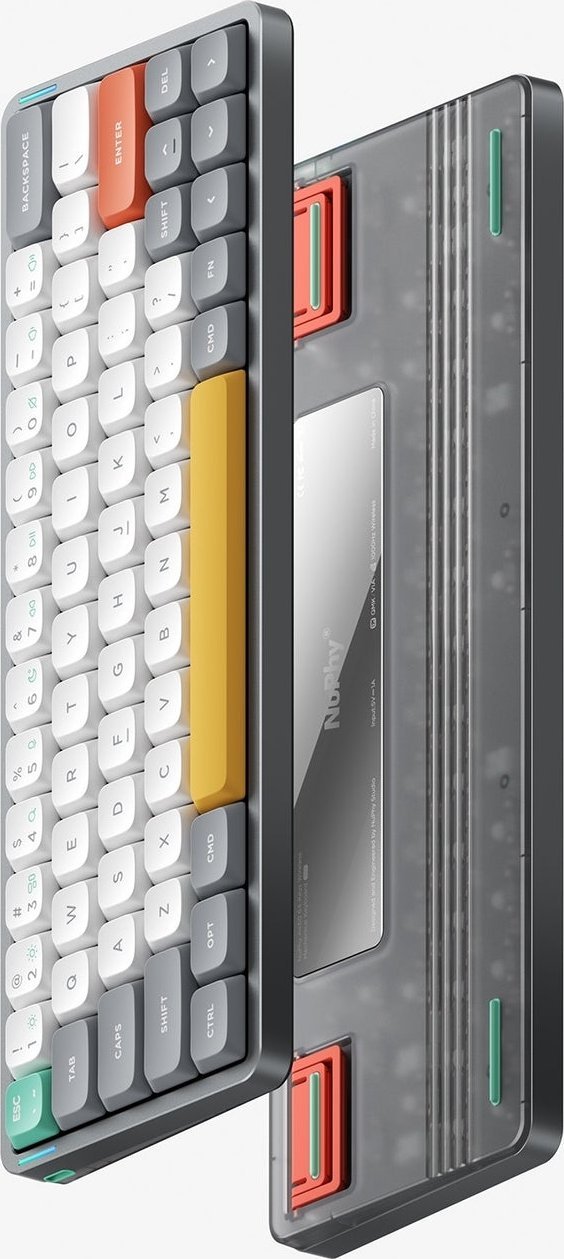 Tastierë mekanike wireless Nuphy Air60 V2, slim, Lunar Gray Moss