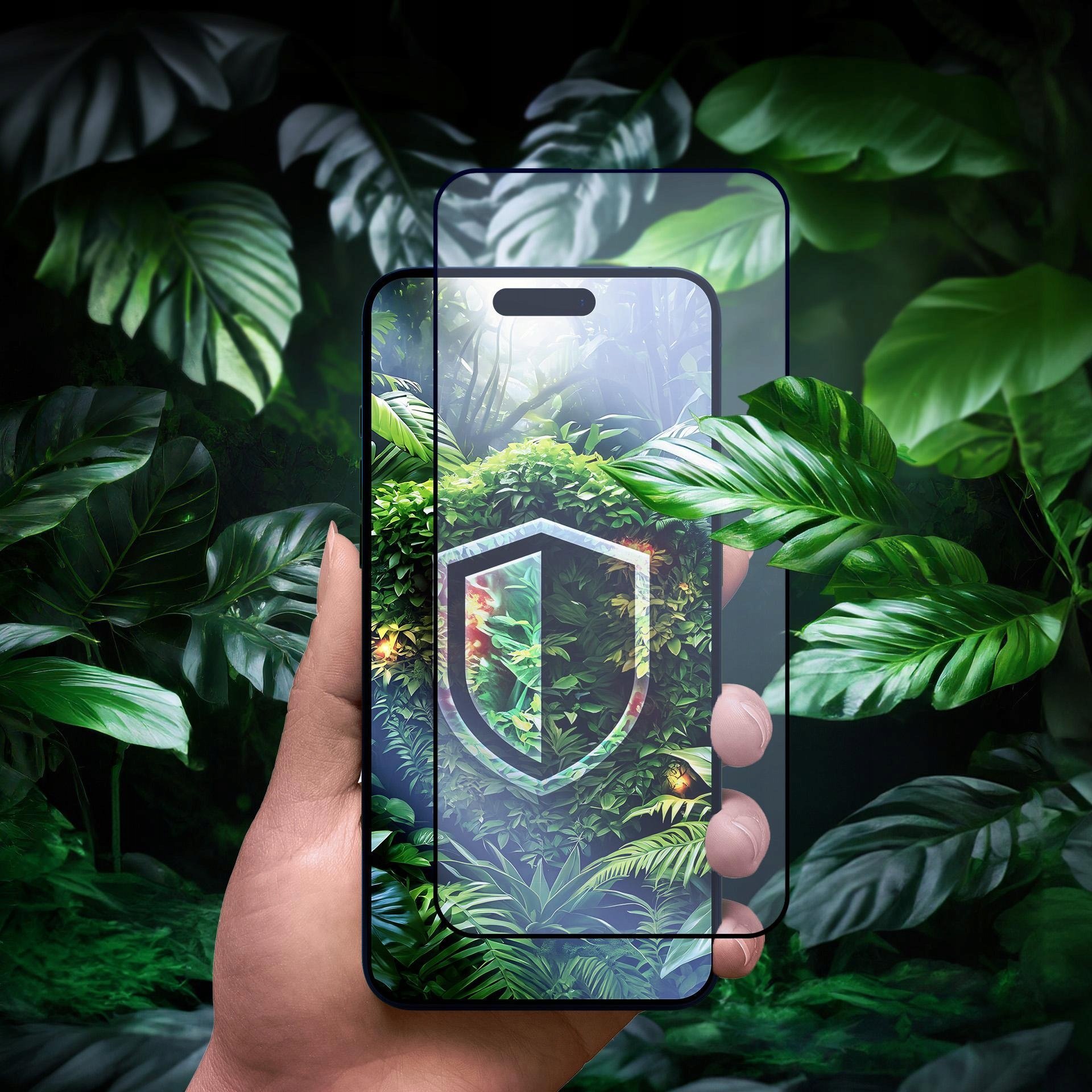 Xham mbrojtës 3MK HardGlass Max Eco për iPhone 15 Pro Max, 9H, transparents