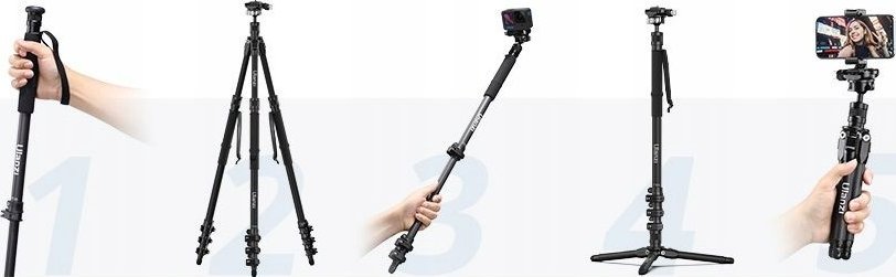 Tripod Ulanzi TT35, 145cm, fiber karboni, me ball head