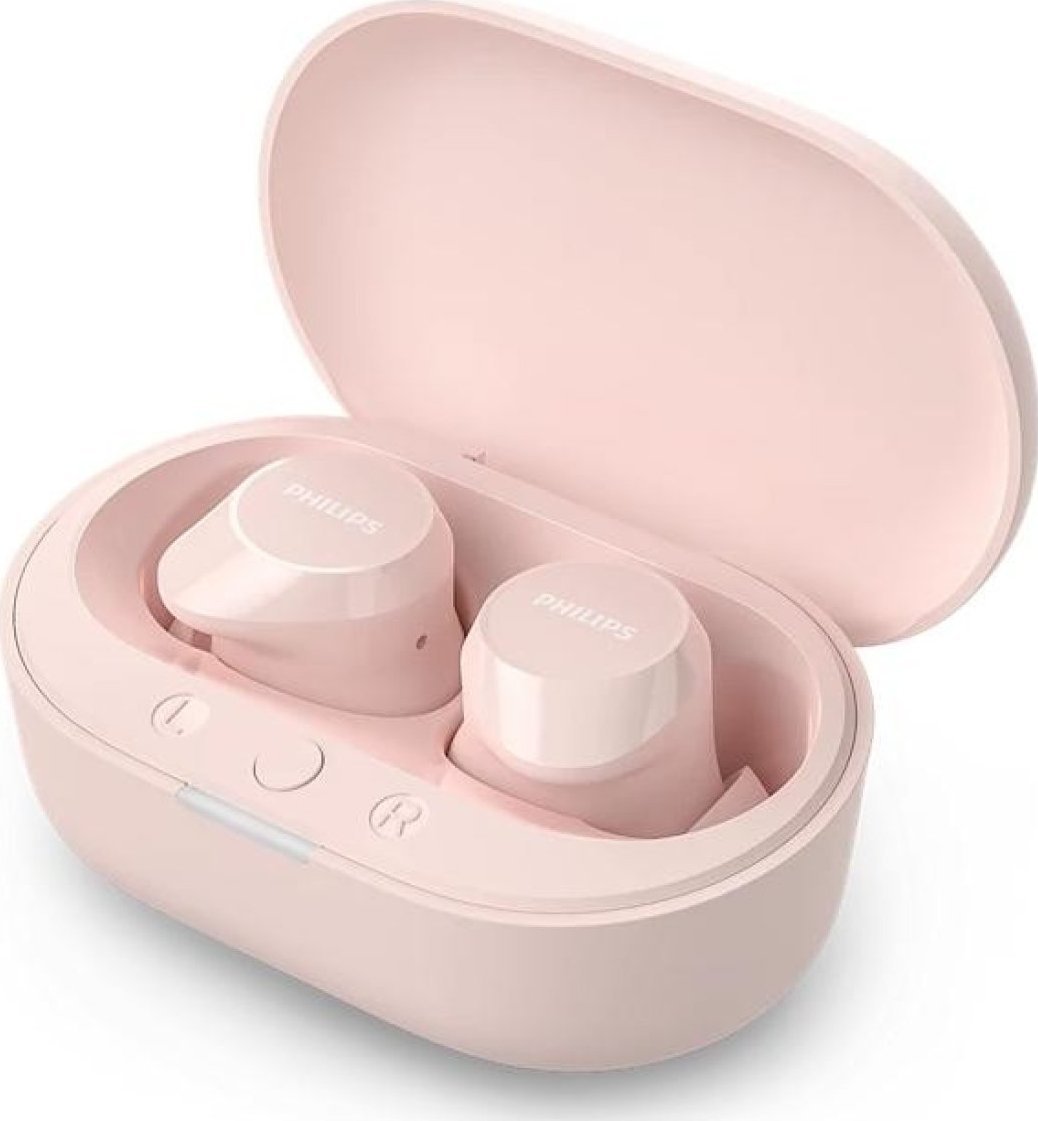 Kufje True Wireless Philips TAT1209, me etui karikimi, rozë