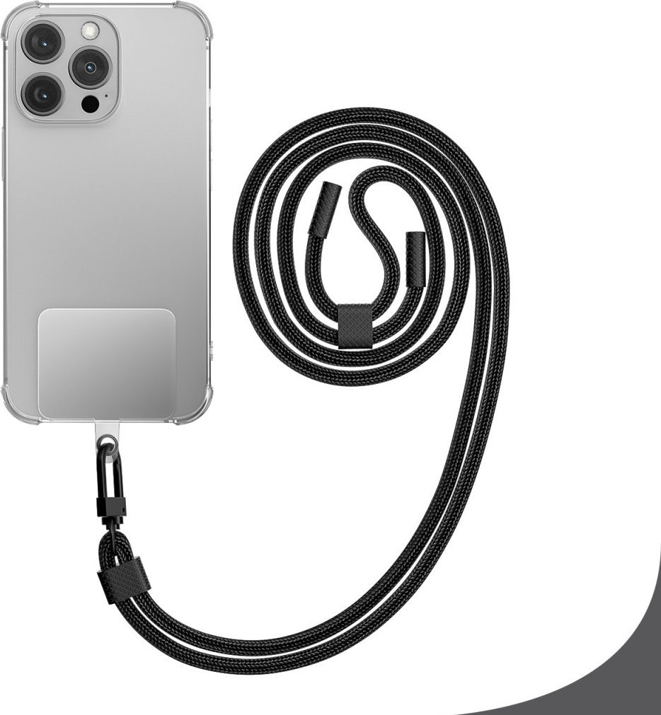 Rrip telefoni 4smarts PhonoLace 540489, universal deri 7", 150cm, transparentsh