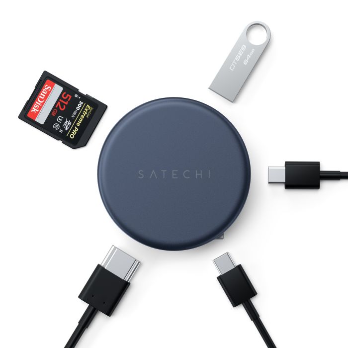 Satechi OntheGo 5-in-1 Multiport Adapter, Indigo