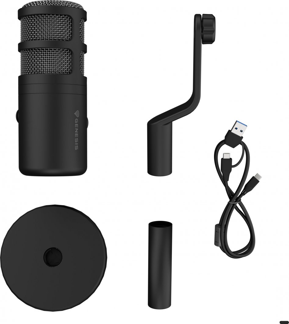Mikrofon dinamik Genesis Radium 350D NGM-2168, USB C, 24 bit, i zi