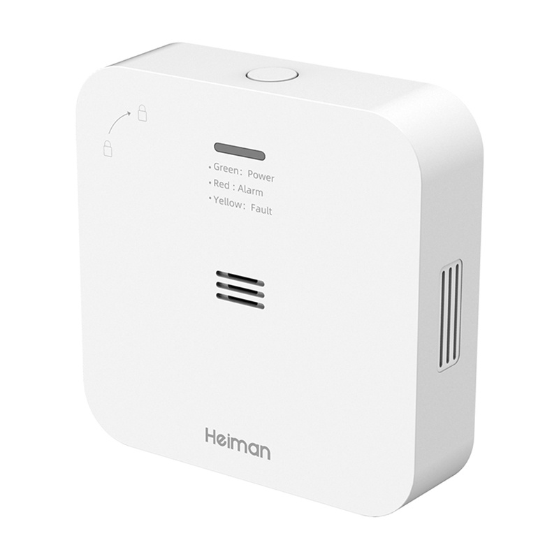 Sensor monoksidi karboni Heiman HM-720ES-W, wireless, me aplikacion, i bardhë