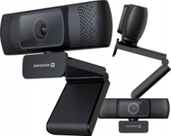 Webcam Swissten Ierna, Full HD 1080p, USB, e zezë