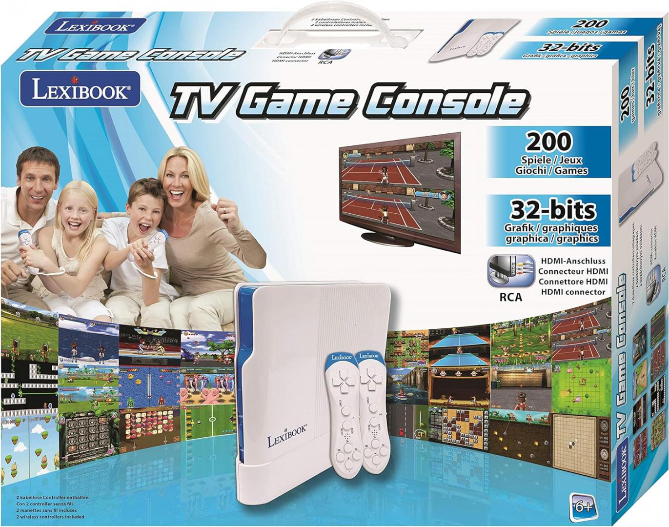 Konzolë lojërash Lexibook JG7430, 200 lojëra, lidhje HDMI, shumëngjyrëshe