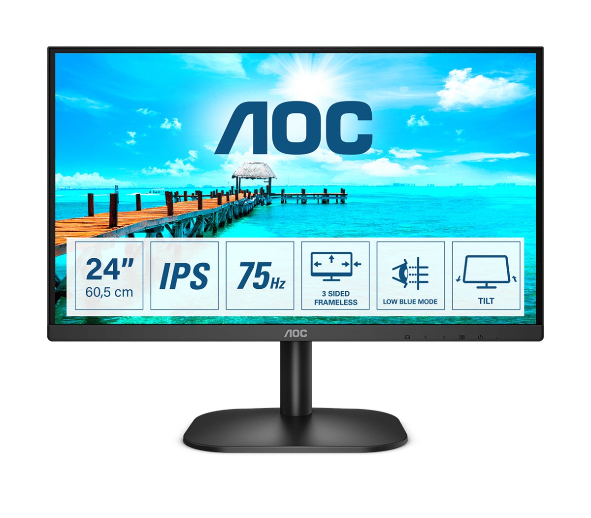 Monitor AOC B2 24B2XDA, 23.8", 1920 x 1080, Full HD, 75 Hz, i zi