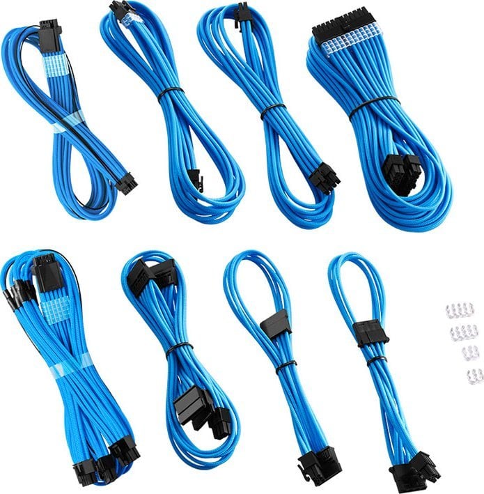 Сет кабли CableMod RT-Series Pro ModMesh 12VHPWR, за ASUS Seasonic Phanteks, светло сина
