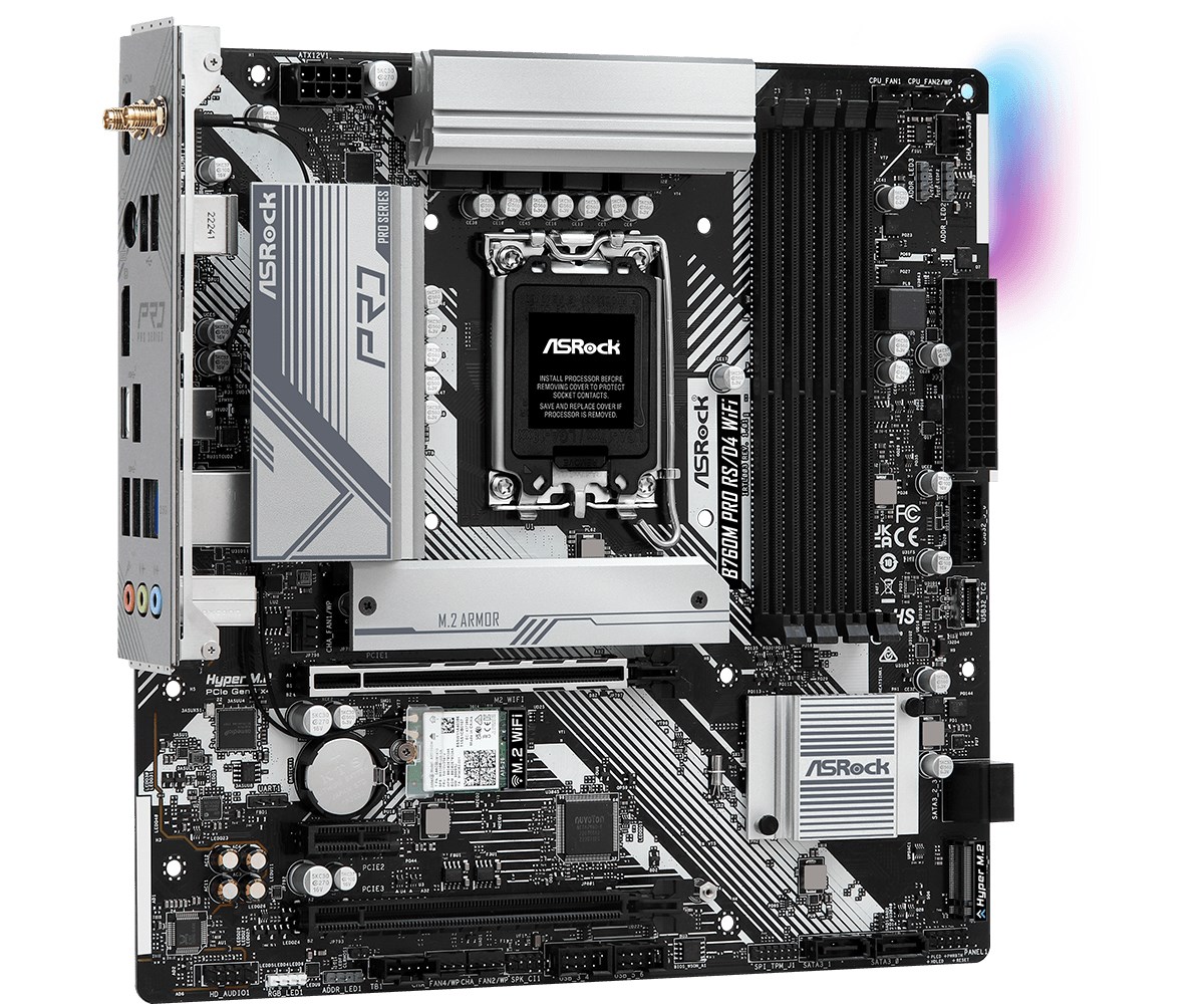 Pllakë amë Asrock B760M Pro RS/D4 WiFi Intel B760 LGA 1700 micro ATX