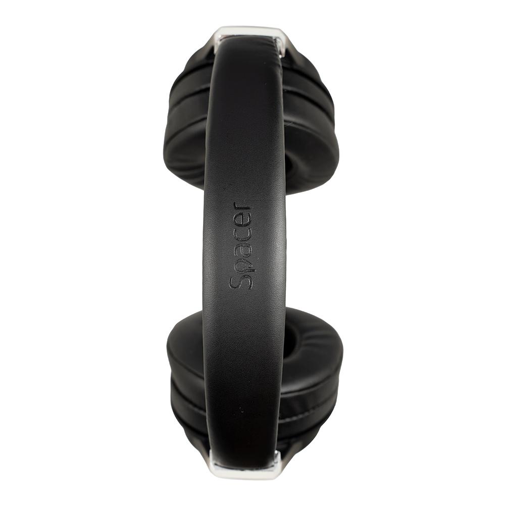 Kufje wireless Spacer SPBH-ONYX, Bluetooth 5.0, mikrofon me kabllo 3.5mm, të zeza