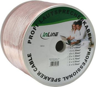 Kabllo altoparlantësh InLine 98350T, 50m, 2x2.5mm², transparente
