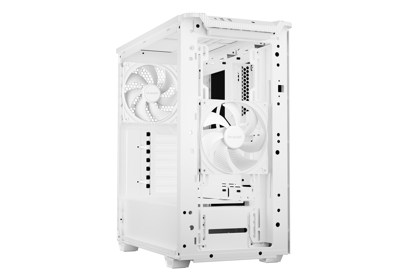 Kornizë gaming Be quiet Pure Base 501 Airflow, mid tower, xham i temperuar, e bardhë