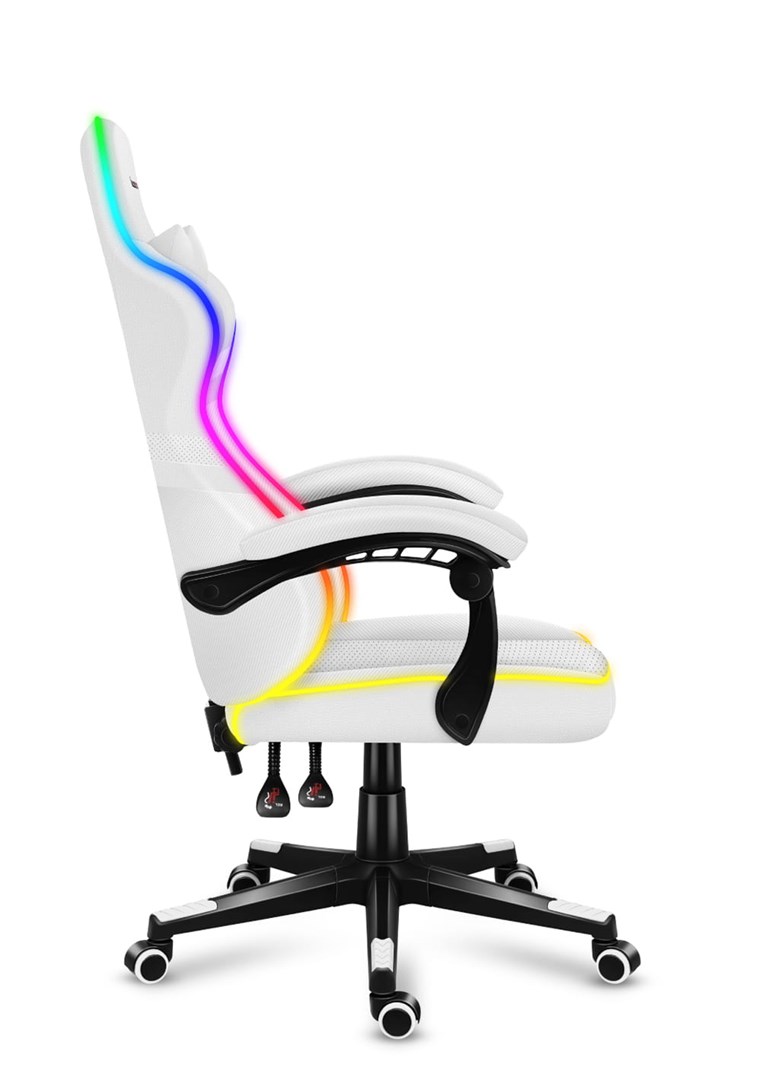 Karrige lojërash Huzaro Force 4.4 RGB, 130kg, e bardhë