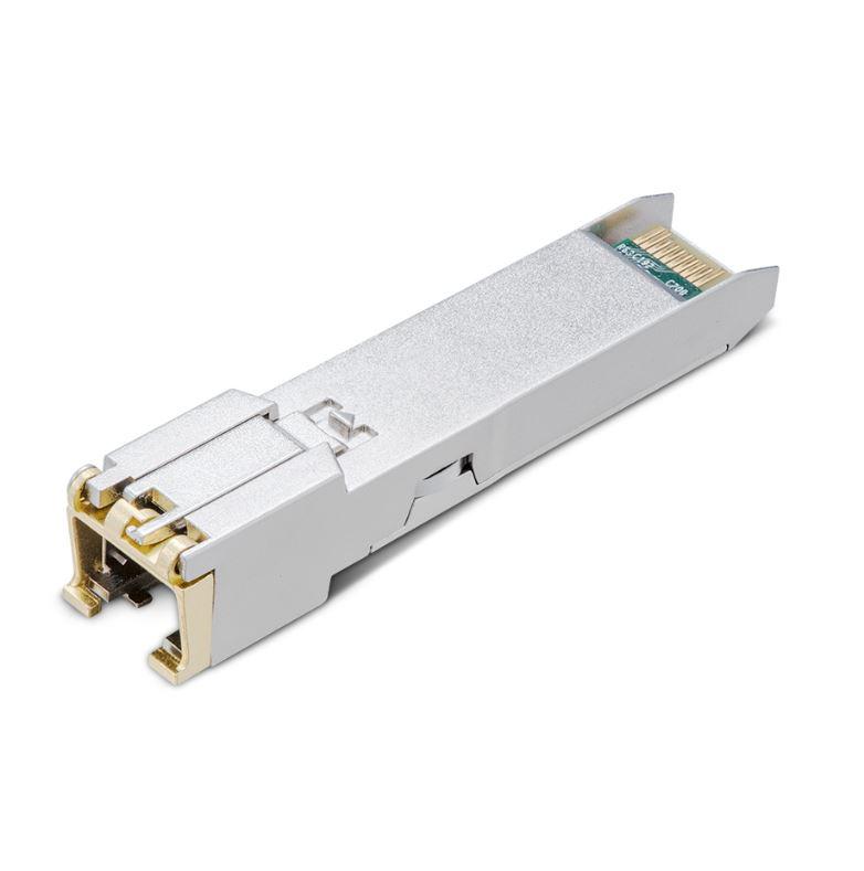 Modul transceiver TP-Link TL-SM311T, 1G SFP në RJ45, 1000Base-T, metalik