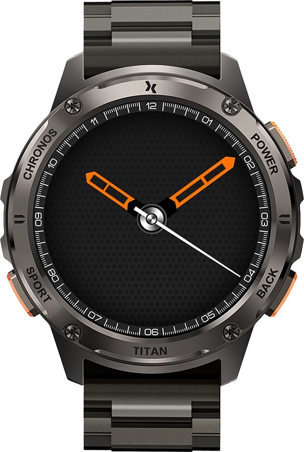 Orë inteligjente Maxcom FW110 Titan Chronos, 1.43" AMOLED, IP69K 5ATM, e zezë