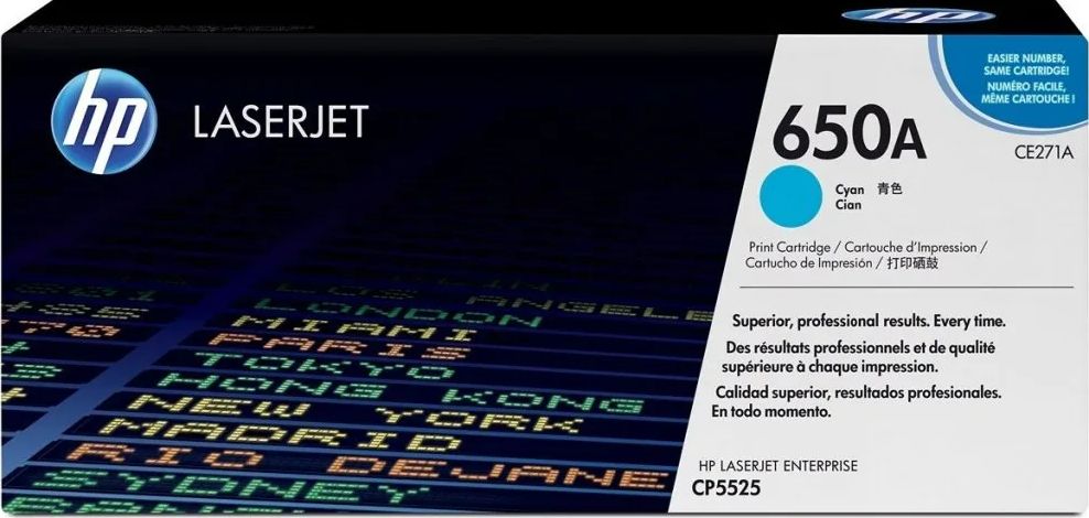 Toner HP 650A CE271A, cyan, origjinal