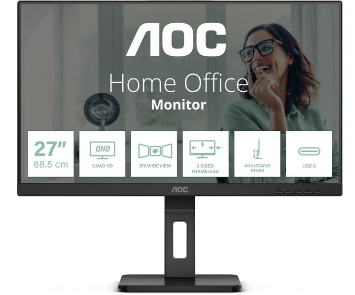 Monitor AOC Q27P3CV - LED, 27", QHD, i zi