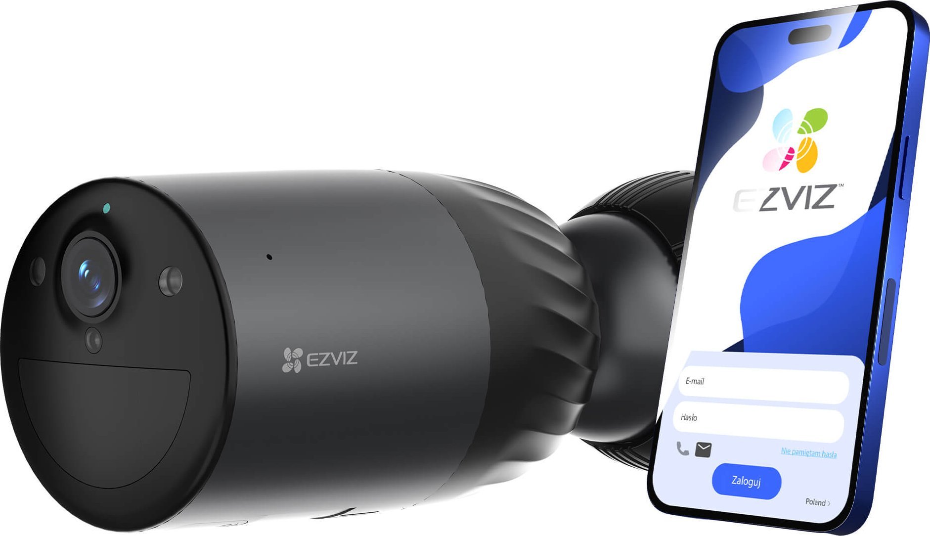 Надворешна безбедносна камера Ezviz BC1c, WiFi, отпорна на атмосферски услови, црна