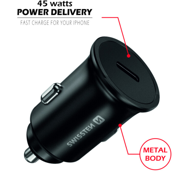 Karikues makine SWISSTEN, 1xUSB-C PD 3.0, 45W, i zi
