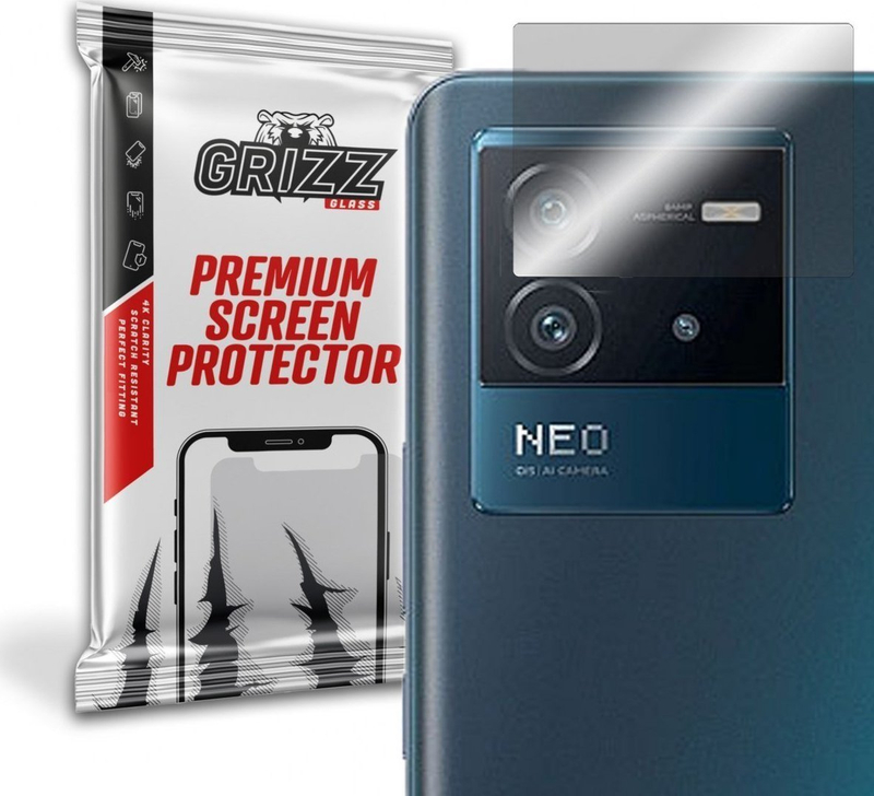 Mbrojtës kamerë GrizzGlass Hybrid, për vivo iQOO Neo 6 SE, transparent
