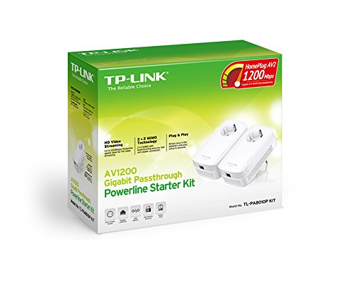 Adapter PowerLine TP-Link TL-PA8010P KIT, 1300 Mbps, Gigabit Ethernet, i bardhë