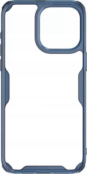 Maskë telefoni Nillkin Nature Pro për iPhone 15 Pro, transparente, anë blu