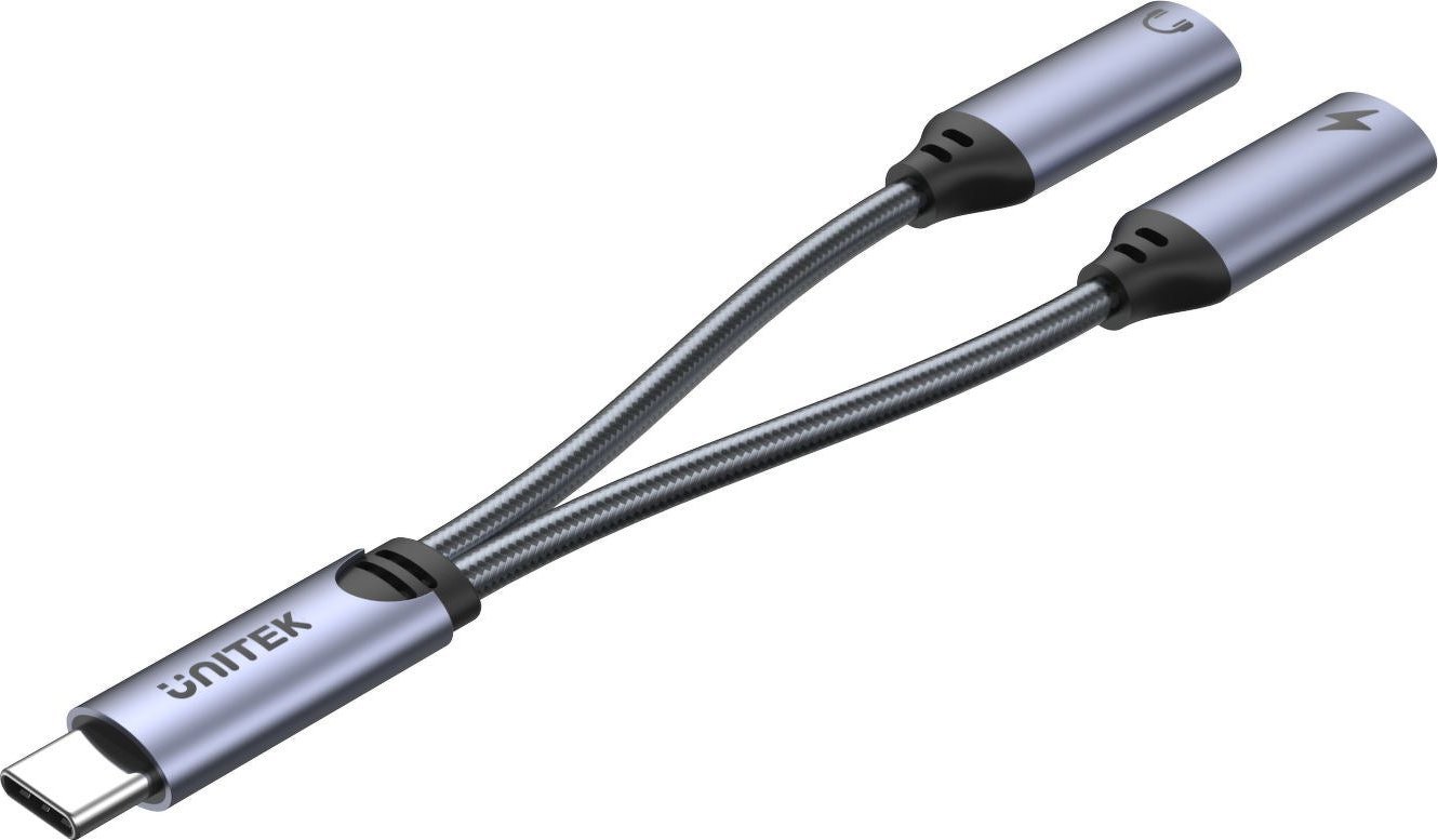 Adapter USB Unitek M206A, USB C në USB C x2, argjendtë