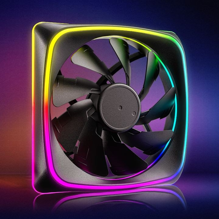 Ventilator kaste Sharkoon Lights RGB PWM, 120mm, adresues RGB, i zi