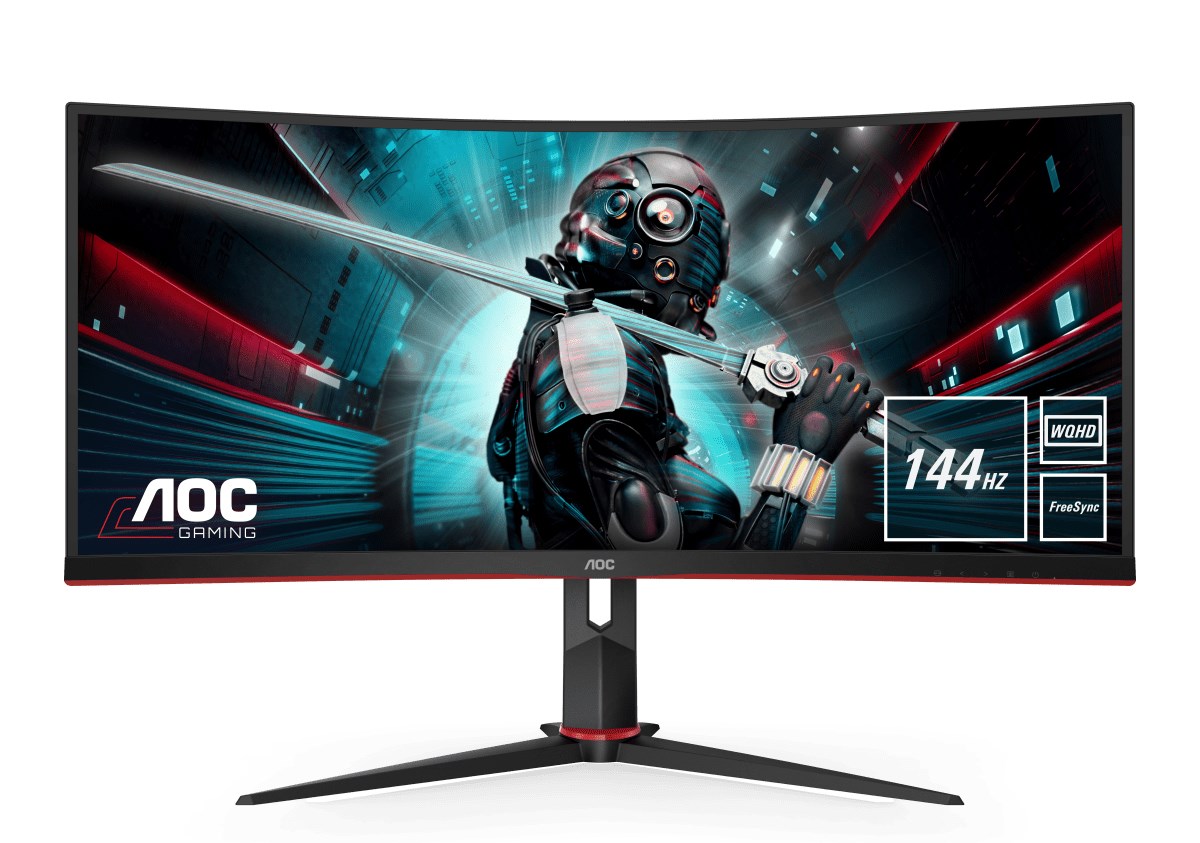 Monitor AOC G2 CU34G2X/BK, 34", 3440 x 1440, 144 Hz, i zi