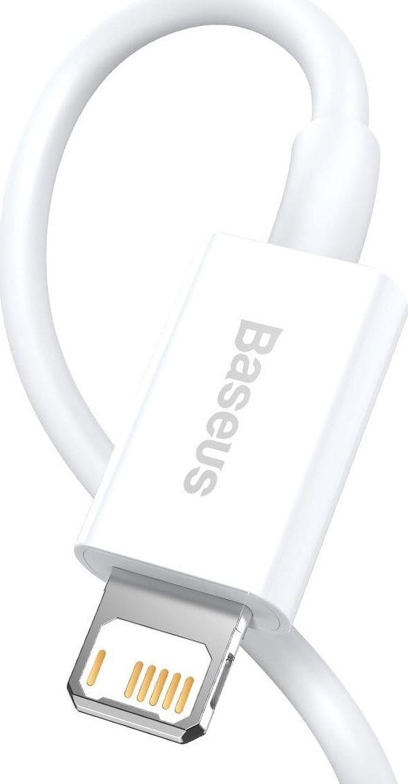 Kabllo USB Baseus CALYS-C02, USB A në Lightning, 2 m, e bardhë