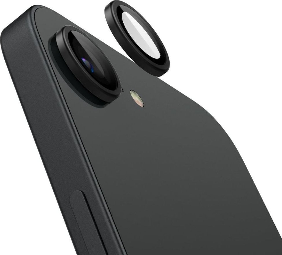 Mbrojtësja e kamerës Spigen Optik Pro Glas.tR EZ Fit, iPhone 16e, 2 copë, e zezë