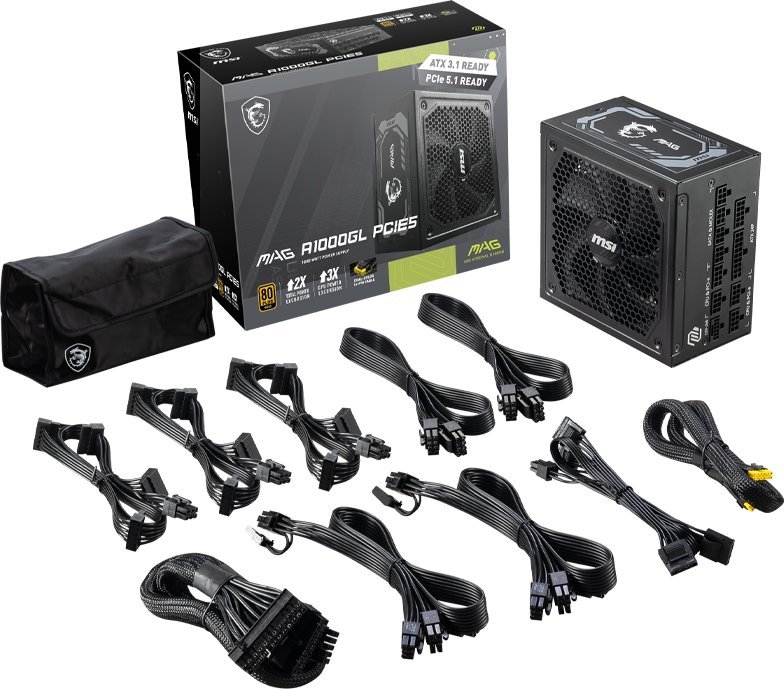 Furnizues energjie MSI MAG A1000GL PCIE5, 1000W, 80 Plus Gold, i zi