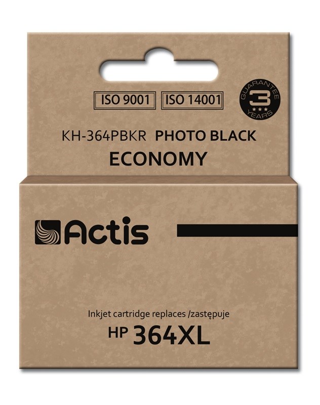 Ngjyrë për printer Actis KH-364PBKR (zëvendësim për HP 364XL CB322EE), 12 ml, e zezë