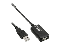 Kabllo USB InLine USB 2.0, USB A, 5 m, e zezë