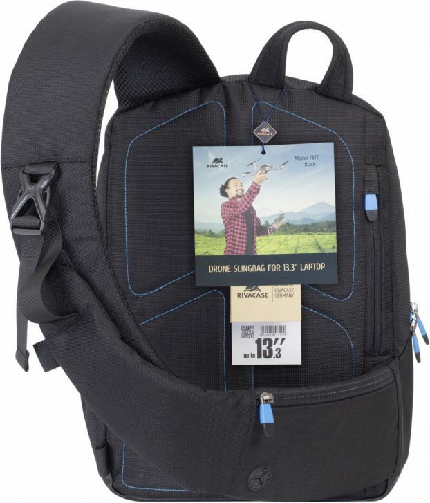 Çantë shpine me një rrip RivaCase 7870 për mini dronë dhe laptopë 13.3"