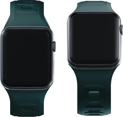 Rrip ore 3mk Silicone Watch Strap Evergreen për Apple Watch, 42 44 45 49 mm, silikon, jeshile