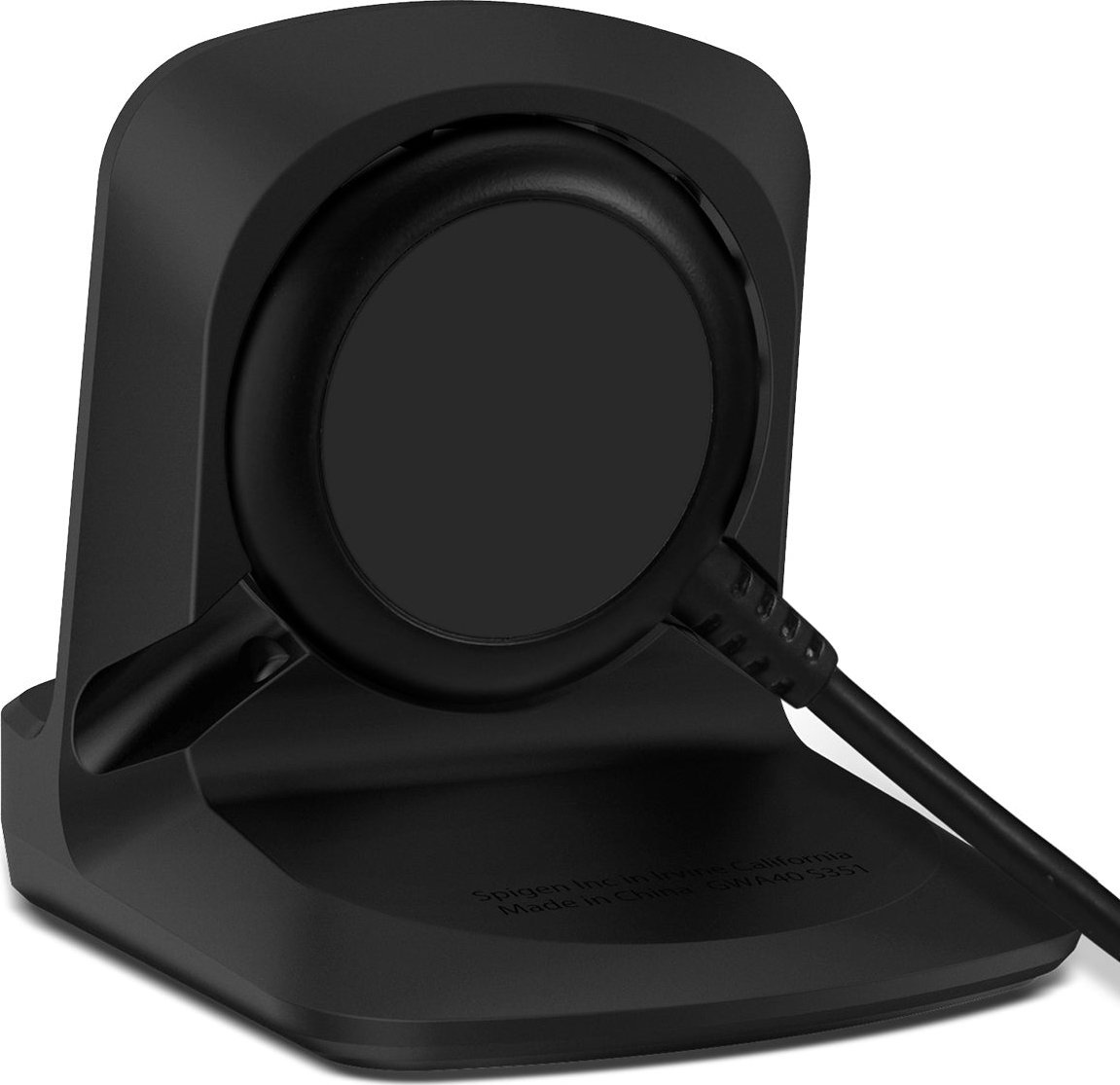 Qëndrim tavoline për orë inteligjente Spigen Night Stand S353, për Samsung Galaxy Watch 6 5 dhe Classic Pro, i zi