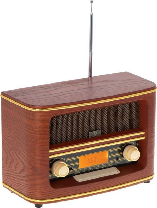 Radio Adler AD 1187, Bluetooth 5.0, me alarm, kafe retro