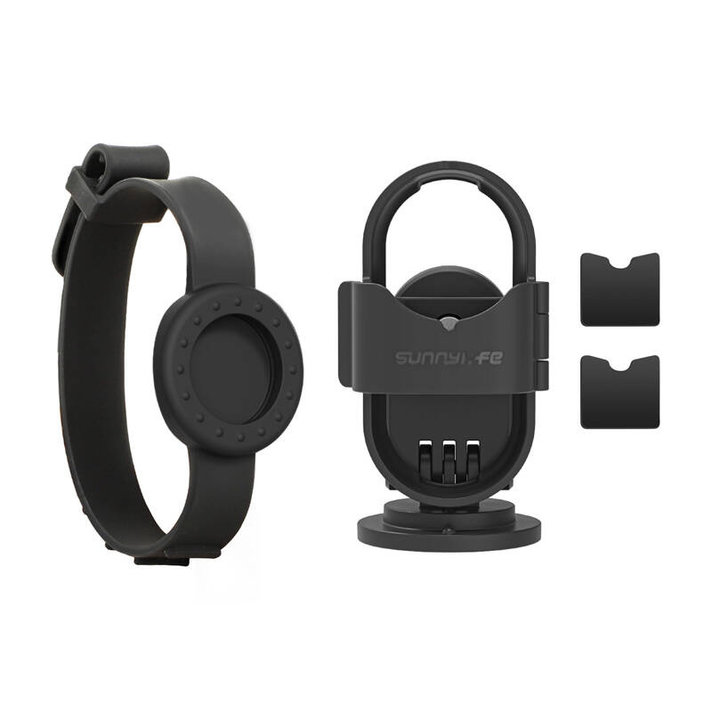Set aksesorësh Sunnylife G3S ZJ845, rrip silikoni dhe mbajtëse magnetike, për Insta360 GO 3S GO 3, i zi