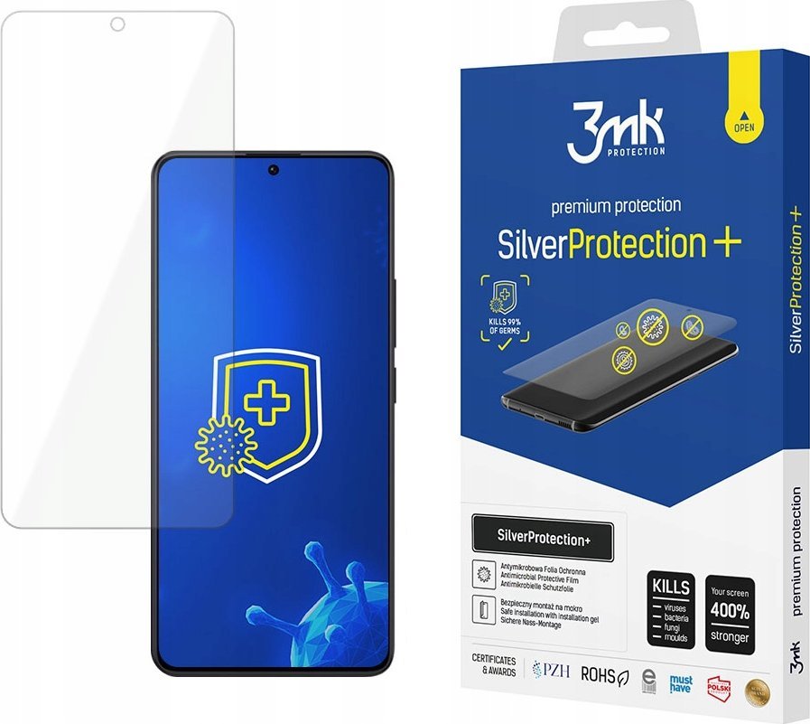 Mbulesë ekrani 3mk SilverProtection+ për Redmi Note 13 Pro 5G, antibakteriale, transparente