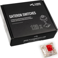 Switche mekanike Glorious Gateron Red, linear, 120 copë, transparent