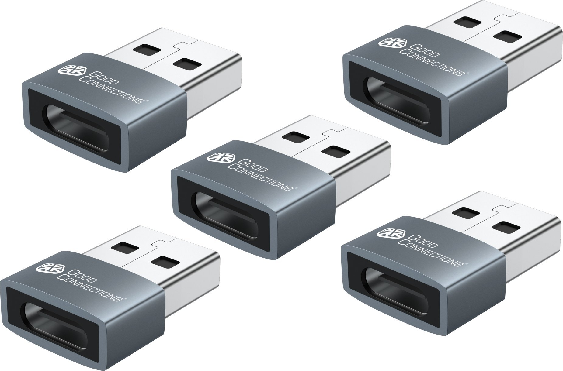 Адаптер USB Good Connections USB A во USB C, USB 2.0, сет 5 парчиња, црн