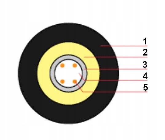 Kabllo optike Blow GYFXTH 4 fibra, 500m, e zezë