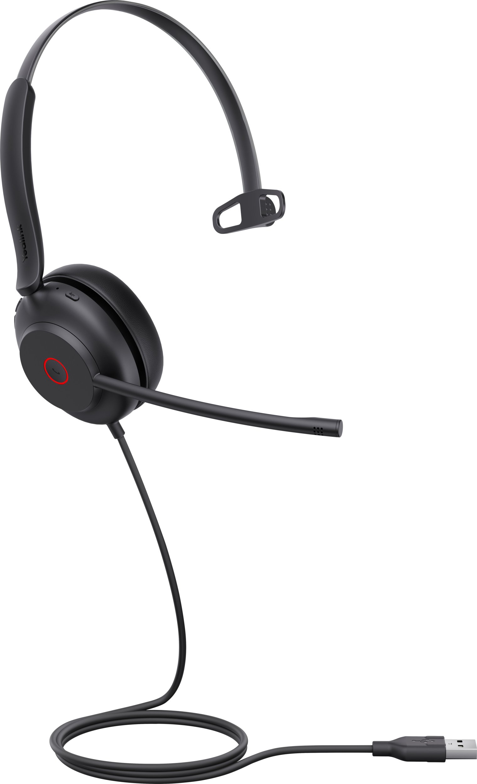 Kufje me kabllo Yealink UH35 Mono UC, USB, mono, të zeza