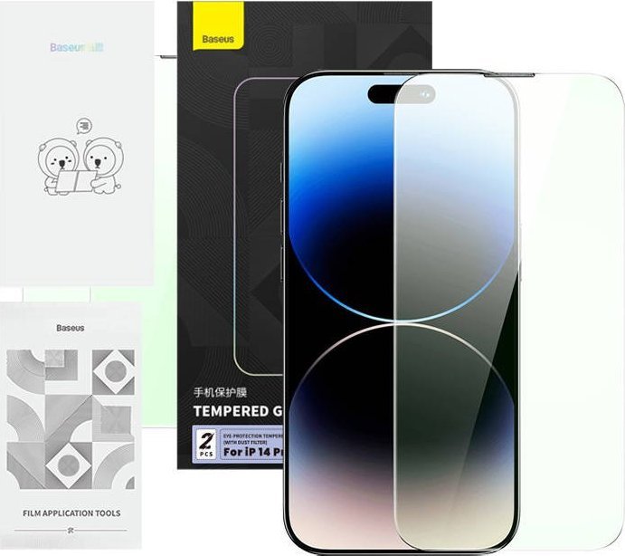 Stakllë mbrojtëse Baseus Crystal Tempered Glass Privacy, për iPhone 14 Pro, transparente