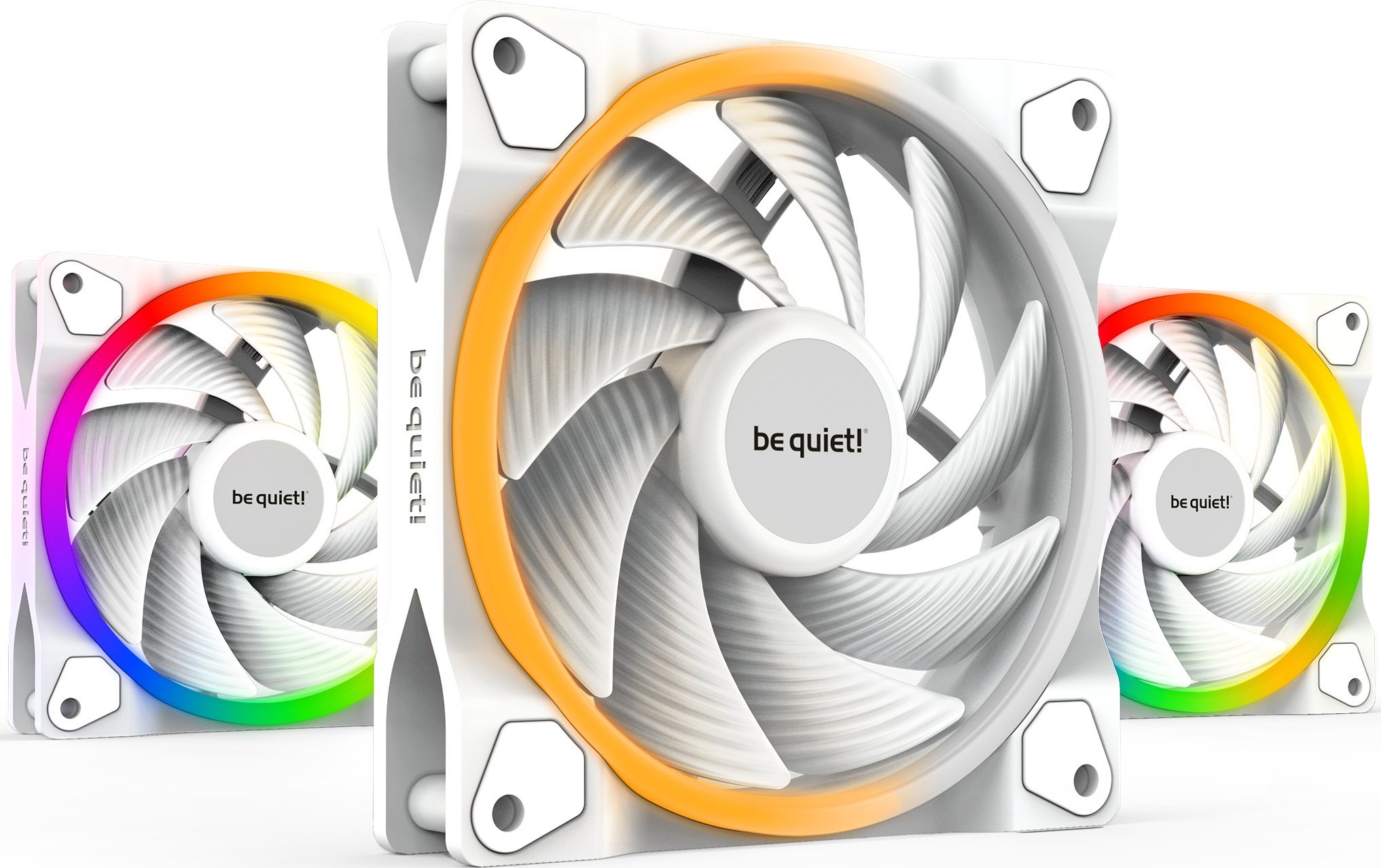 Ventilator PC be quiet! Light Wings BL101, 120mm, PWM high speed, i bardhë ARGB set 3 copë
